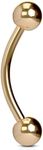 FIFTH CUE 16G Rose Gold IP Over 316L Surgical Steel Curved Barbell