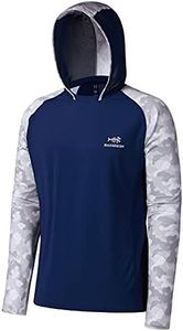 BASSDASH Men’s UPF 50 Performance Fishing Shirt Cooling Hoodie Camo Long Sleeve FS17M