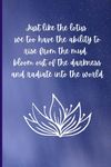 Inspirational Notebook, Lotus Flower Motivational Journal