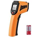 Laser Infrared Thermometer Non-Contact Digital Temperature Gun，-50°C to 400°C(-58°F to 752°F) IR Thermometer for Industrial,Kitchen Cooking,Ovens (Orange)