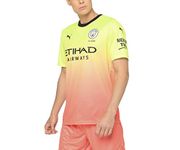 Puma Herren MCFC FC THIRD Shirt Replica SS Trikot, Fizzy Yellow-Georgia Peach, M