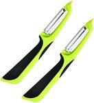 2 Pcs Peeler Stainless Steel Swivel Peelers Anti-Slip Sharp Potato Peelers Kitchen Vegetable Peelers for Kitchen, Veggie, Carrot, Fruit