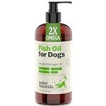 Wild Caught Fish Oil for Dogs - Omega 3-6-9, Reduces Shedding, Supports Skin, Coat, Joints, Heart, Brain, Immune System - Highest EPA & DHA Potency - Only Ingredient is Fish - 473 ml Deley Naturals