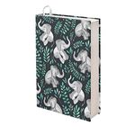 Showudesigns Elephant Book Covers for Book Lovers Book Sleeve Protector Stretchy Book Cover for Paperback Novel,Hardcover,Textbook Jackets Book Pouch Green Book Sox Bookcovers