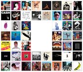 PRINTNET Aesthetic 50 Pcs Music Album Covers | 4 X 4 Inches Square Music Posters (Multi)