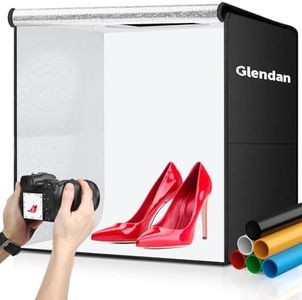Glendan Light Box Photography, 24" x 20" Professional Photo Studio Light Box, Large Photo Box with 336 High Color Rendering Index LED Lights & 6 Color PVC Backdrops for Product Photography