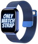 PEFKO PSS07 Metal Magnetic Milanese Loop Watch Straps Compatible With Apple iWatch Replacement Bands For Men Women, Strap Size [ 38MM 40MM 41MM ] [ 42MM 344MM 45MM 49MM ] Watch Series 8 7 6 5 4 3 2 SE【 👉 Only Mesh Chain Strap for Apple iWatch ⌚ Watch NOT Included 】 (42MM 44MM 45MM / 49MM ULTRA, BLUE)