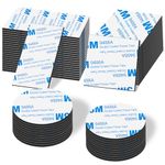 3M Double Sided Sticky Pads Heavy Duty,60 Pcs Adhesive Tapes Waterproof Black Foam PE Self Adhesive Round×20,Square×20,Rectangle×20 For Home and Car Decorations