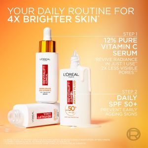 L’Oréal Paris Revitalift SPF 50+ UV Fluid – Invisible, Non-Oily, Vitamin C, 50ml