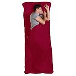 Tough Outdoors Sleeping Bag Liner - Adult Sleep Sack & Travel Sheets - Thermal Fleece Sleeping Bag Liners - Lightweight Travel Sleep Sack for Backpacking - Red