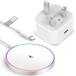 HOSOW Wireless Charger iPhone 2M, 15W Charger with USB C Charger for iPhone 17/16/15/15 Pro Max/15 Plus/14/13/12 Pro/11/8, AirPods, Magnetic Wireless iphone Charger Pad Fast Wireless Charger