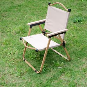 shopurb Foldable Chairs Beach Folding Camping Chair Portable Outdoor Folding Chairs Lightweight Durable Compact Folding Camp Chair for Garden Fishing Picnic Outdoor Support Up to 100 KG (Khaki)