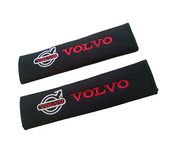 2 x Seat Belt Shoulder Cover Pads For VOLVO COMPLETE WITH BADGE DETAIL - ALL MODELS XC90 XC70 XC60 S60 V70 V60 V40