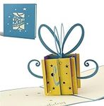 Dad birthday card, Happy Birthday Card for husband, handmade with 3D pop up present, blank vintage pop up birthday card, envelope included, G02