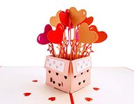 iGifts And Cards Happy Anniversary to My Wife 3D Pop Up Greeting Card – Romantic, Unique, Hearts, True Love, Celebration, Awesome, Spouse, Soulmate