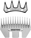 BEETRO Sheep Shears Replacement Blades, Professional Stainless Steel Clipper Blades for Sheep Alpacas Goats and More