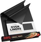 PrettyCare 2Pack Oven Liners for Bottom of Oven -Large Heavy Duty Mats, 16.25”x23” Non-Stick Reusable Liner for Electric, Gas, Toasters, Grills - BPA & PFOA Free Kitchen Accessory to Keep It Clean