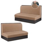 BOPOREAE Rv Dinette Cushion Covers-Stretch Camper Couch Cushion Seat Covers - Washable Loveseat Sofa Slipcovers for Rv Camper Car Bench Seats (2 Backrest Covers, 2 Bench Covers, 4 Slide Stopper)