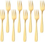 BISDARUN Dessert Forks Golden Cake 