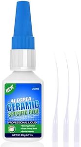 ALECPEA Ceramic Super Glue - 20g Rapid-Setting Adhesive for Porcelain & Pottery Repair | Waterproof, High Strength for Dishes, Tiles, DIY Crafts