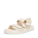 Steve Madden Women's Mona Sandal, Bone Leather, 10