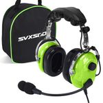 SVXSODA Aviation Headsets GA Headphone Noise Reduction for Pilot Trainees Beginner PPL Students Casual Flyers Flight Passengers Aviation Maintenance Ground Crew Flying Enthusiasts (629-A-GREEN)