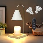 Candle Warmer Lamp, Electric Candle Lamp Warmer, Mothers Day Gifts for Mom, House Warming Gifts New Home Bedroom Decor Dimmable Wax Melt Warmer for Scented Wax with 2 Bulbs, Jar Candles. (White)