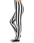 HDE Black and White Striped Legging