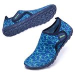 Racqua Boys Water Shoes Kids Swim Pool Lightweight Quick Dry Beach Sport Shoes Barefoot Walking Boating Surfing Aqua Shoes Little Kid Shark 6