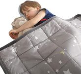 Haowaner Minky Kids Weighted Blanket 7lbs 41 x 60 inches, Soft Kids and Toddler Comforter Great for Calming and Sleeping, Child Bed Size, Grey Starry Sky