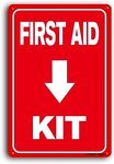 Locmorly Aluminum Sign, First Aid Kit Sign, 8x12 Inch, Metal First Aid Kit Signs Safety Sign