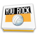 All Star Volleyball You Rock Note Cards 12-Pack (4.25"x5.5") Illustrated Sports Powercards Thank You Note Card Set Awesome for Volleyball Players, Coaches, Fans and Fanatics - They'll Love 'Em!