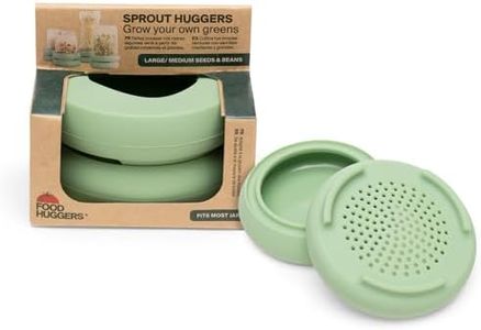 Food Huggers Sprout Huggers | Silicone Sprouting Lids | Fits Any Jar | No Rust, No Mess | Sprouting Mason Jar Kit | Grow Sprouts Indoors| Urban Garden | Easy Germination Broccoli Alfalfa Bean Sprouts
