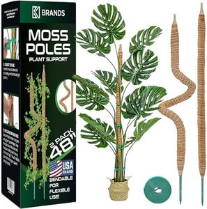 2 Pack Moss Pole - Bendable Monstera Plant Support - Moss Pole for Plants Monstera - Moss Poles for Climbing Plants - Plant Sticks Support Plant Stakes for Indoor Plants (46 Inches)