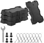 Kohree 4 Pack RV Stabilizer Jack Pads, Sturdy RV Leveling Scissor Jack Block, Stabilizer Pad Solid Rubber Protection Foot for Travel Trailer Camper 5th Wheels, 9.5x5.5 inch, Black