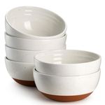 DOWAN Bowl Set of 6-680 ML/ 5.9" Ceramic Bowls for Cereal, Salad, Pasta, Soup, Dessert, Serving etc - Dishwasher, Microwave & Oven Safe - Alabaster White(15 x 15 x 6.2 cm)