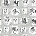 Surface Style - Peel and Stick Wallpaper, Contemporary Wallpaper for Bedroom, Dorm Room Essentials, Self Adhesive, Vinyl, 30.75 Sq Ft Coverage (Pup Portraits Collection, Silver)