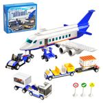 City Passenger Airplane Station Building Set Plane Building Block Toy,Compatible with Lego Fun Airplane STEM Toy,with Aircraft Trailer,Luggage Truck,Airport Idea Gift for Boy and Girl Ages 6+(561PCS)