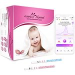 Easy@Home 40 x Ovulation Test Strips and 10 x Pregnancy Test Strips - Fertility Test Kit, Powered by Premom Ovulation Predictor iOS and Android App (40 LH +10 HCG)