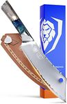 DALSTRONG Chef & Cleaver Hybrid Knife - The 'Crixus' - 8 inch - Valhalla Series - 9CR18MOV HC Steel Kitchen Knife - Resin & Wood Handle - Razor Sharp - w/Leather Sheath