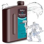 SUNLU High Clear 3D Printer Resin, High Transparency 3D Printing Resin, Resist Yellowing Clear Resin, 405nm UV Curing 3D Printing Photopolymer Resin, Suitable for LCD/DLP/SLA 3D Resin Printer, 2000g