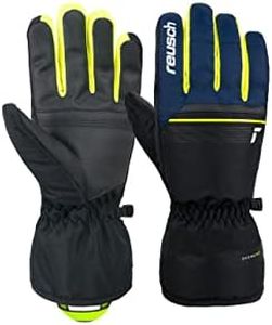 Reusch Snow King Gants de Ski Coupe-Vent et Extra Respirants pour Homme Gants Softshell Gants de Neige Gants d'hiver 7,5