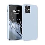 kwmobile Case Compatible with Apple iPhone 12 / iPhone 12 Pro Case - Soft Slim Protective TPU Silicone Cover - Light Blue Matte