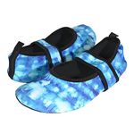 Nufoot Futsole Women's Soft-Sided Shoes for Indoors/Outdoors, Foldable & Flexible Footwear for Sport, Exercise, Yoga or Travel, Dance Shoes, Tie-dye, X-Large