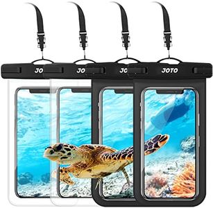 JOTO 4 Pack Universal Waterproof Case Phone Pouch Holder,Underwater Cell Phone Dry Bag for iPhone 15 14 13 12 11 Plus Pro Max XS XR X 8 7, Galaxy S21 S20 Note Pixel Up to 7.0"-2Black/2Clear