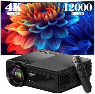 Staratlas 4K Proyector con WiFi y Bluetooth, 12000 l portátil Nativo 1080P Mini Proyector para iPhone, 5G Proyectores de películas al Aire Libre para Home Cinema,HDMI,USB, Soportado