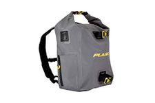 Plano Z-Series Roll-Top Waterproof Fishing Tackle Backpack, Gray Fabric, Includes 2 Clear 3700 StowAway Utility Boxes, Fishing Backpack with Tackle Boxes