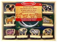 Melissa & Doug My First Wooden Stamp Set - Animals | Arts & Crafts | Stamp Sets & Stencils | 3+ | Gift for Boy or Girl