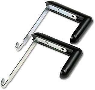 Quartet 7502 Adjustable Aluminum Hangers for Panels 1-1/2-3 Thick, Black, 2/Set