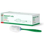 Lohmann & Rauscher Debrisoft Debridement Lolly, Wound Bed Preparation Tool with Handle for Hard to Reach Wounds, Cleanse Acute & Chronic Wounds, Ulcers, & Burns, 100% Unbleached Monofilament Polyester, Box of 5